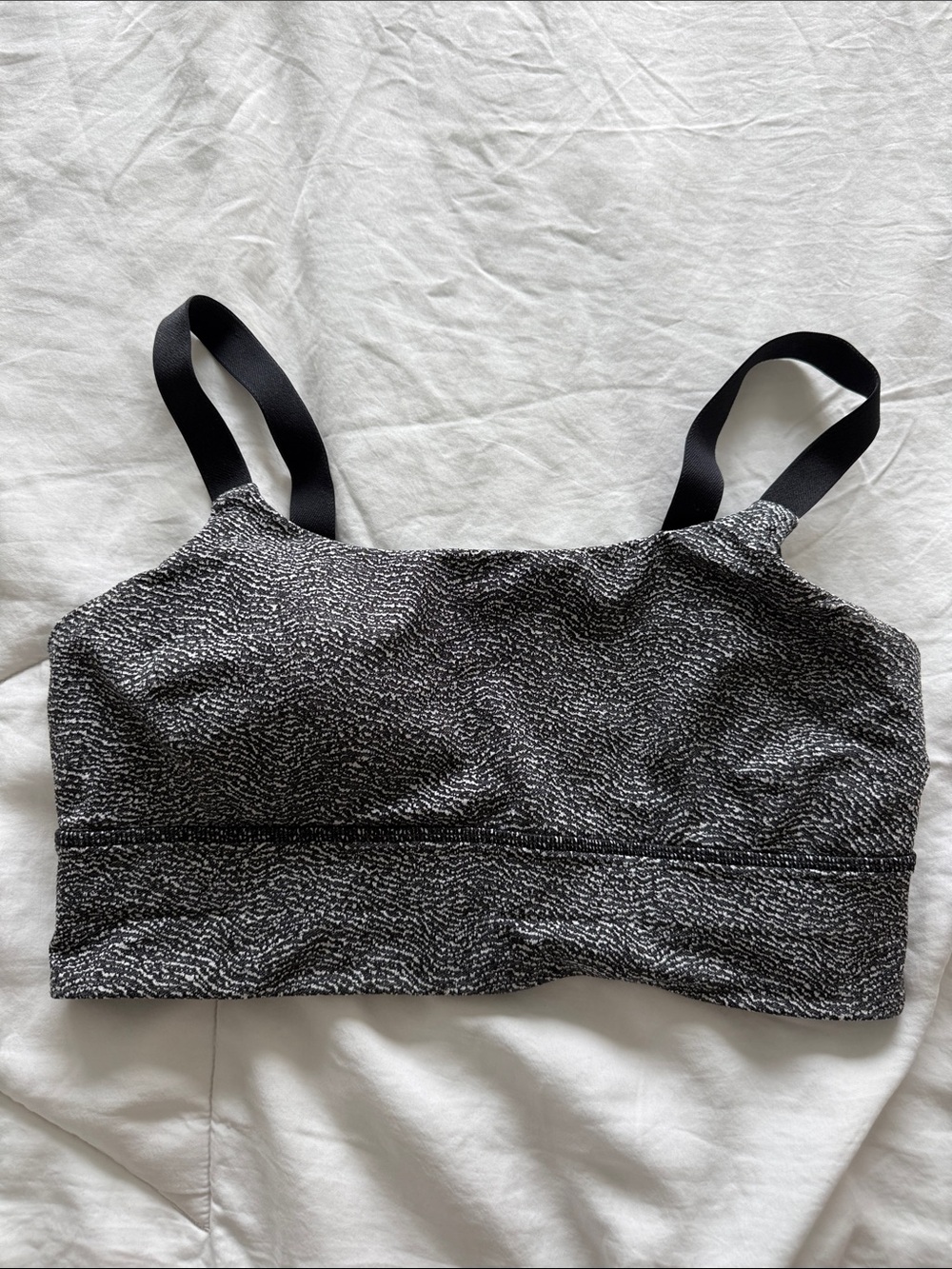 lululemon athletica Black & White Speckled Sports Bra